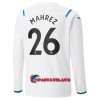 Virallinen Fanipaita Pitkähihainen Manchester City Riyad Mahrez 26 Vieraspelipaita 2021-22 - Miesten